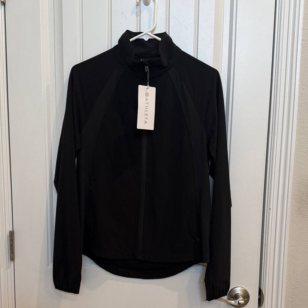 Nwt Athleta Black Full-Zip Run with it jacket